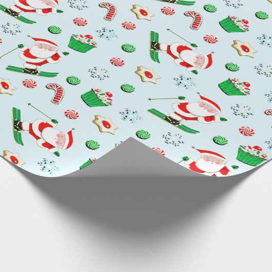 Skier Snow Ski Weihnachtsgeschenk Geschenkpapier (Ecke)