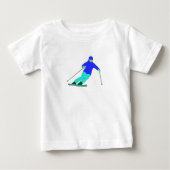 Skier Snow Skiing Baby T-shirt (Vorderseite)