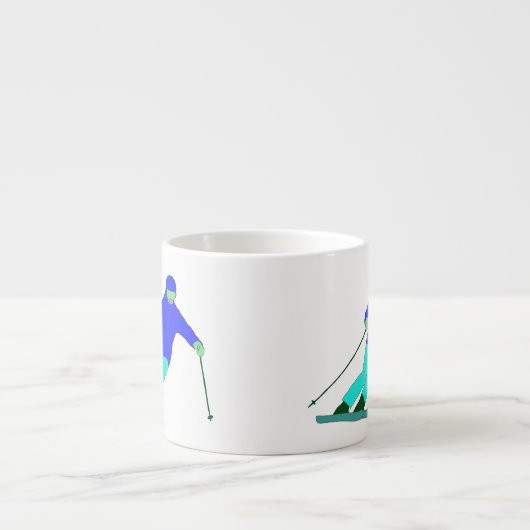 Skier Snow Skiing Espressotasse (Vorderseite)