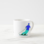 Skier Snow Skiing Espressotasse (Vorderseite Rechts)