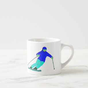 Skier Snow Skiing Espressotasse