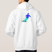 Skier Snow Skiing Hoodie (Rückseite)
