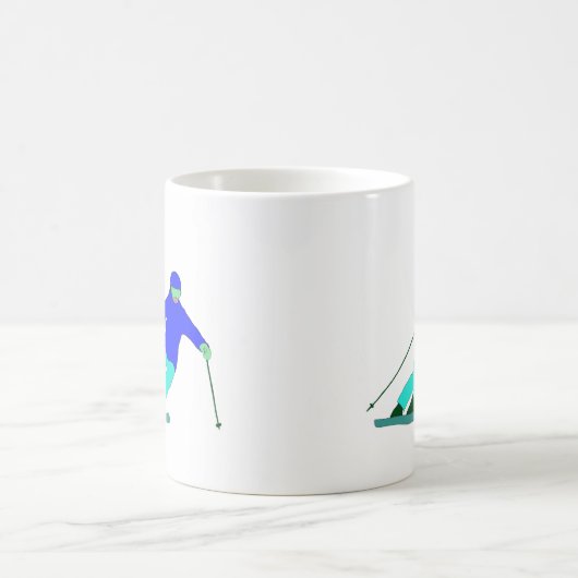 Skier Snow Skiing Kaffeetasse (Mittel)