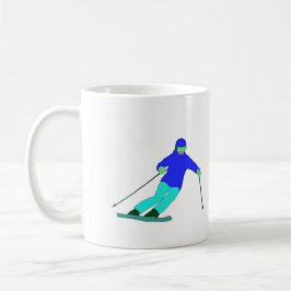 Skier Snow Skiing Kaffeetasse