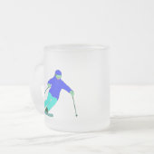 Skier Snow Skiing Mattglastasse (Vorderseite Links)
