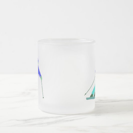 Skier Snow Skiing Mattglastasse (Mittel)