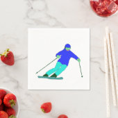 Skier Snow Skiing Serviette (Beispiel)