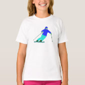 Skier Snow Skiing T-Shirt (Vorderseite)