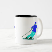 Skier Snow Skiing Zweifarbige Tasse (VorderseiteRechts)