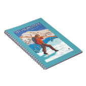 Skier Snow Skis - Montana Notizblock (Rechte Seite)