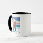Skier Snow Skis - Montana Tasse (Vorderseite Links)