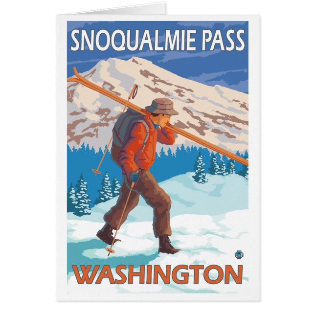 Skier Snow Skis - Snoqualmie Pass, WA (Vorne)