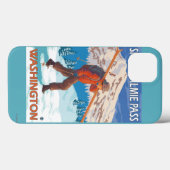 Skier Snow Skis - Snoqualmie Pass, WA Case-Mate iPhone Hülle (Rückseite (Horizontal))