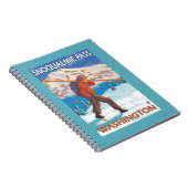 Skier Snow Skis - Snoqualmie Pass, WA Notizblock (Rechte Seite)