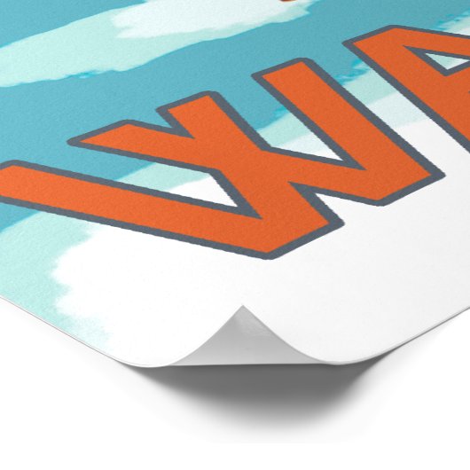 Skier Snow Skis - Snoqualmie Pass, WA Poster (Ecke)