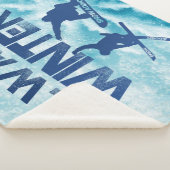 Skier & Snowboarder Throw Blanket Sherpadecke (3/4)