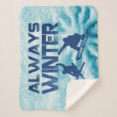 Skier & Snowboarder Throw Blanket Sherpadecke (Vorderseite)