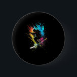 Skier splash art freestyle skiing skiing retro ski button<br><div class="desc">Skier splash art freestyle skiing skiing retro ski</div>