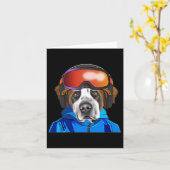 Skier St. Bernard Snowboarding Pocket Karte (Gelbe Blume)