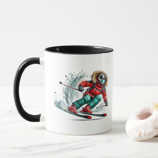 Skier tasse (Mit Donut)