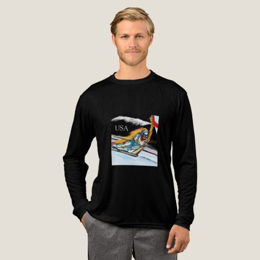 SKIER Tri-Blend SHIRT (Volle Vorderseite)