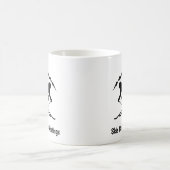 "Skier vor Meetings" Kaffeetasse (Mittel)