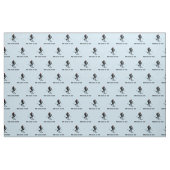 Skier Winter Sports Theme - eigener Text in jeder  Stoff (Fat Quarter (45,7 x 55,9 cm))
