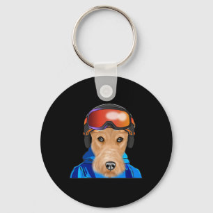 Skier Wire Fox Terrier Snowboard Pocket Schlüsselanhänger