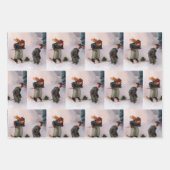 Skier-Wrapping Paper Sheet-Set Geschenkpapier Set (Vorderseite)