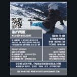 Skierportrait, Ski-/Snowboardunterricht/Kurse Flyer<br><div class="desc">Skierportrait,  Ski/Snowboarden Lektionen/Kurse Werbung Flyer durch den Business Card Store.</div>