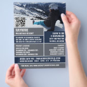 Skierportrait, Ski-/Snowboardunterricht/Kurse Flyer (Hand)