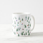 Skiers Downhill Skiing Illustration  Kaffeetasse (VorderseiteRechts)