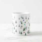 Skiers Downhill Skiing Illustration  Kaffeetasse (Mittel)