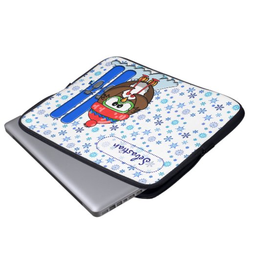 Skieruhu Laptopschutzhülle (Vorne Knopf)