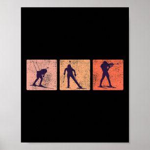 Skies Biathlon Wintersport Skipiste Skifahren Reit Poster