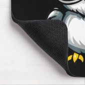Skieule mit Bier _ Apres-Ski-Comic Mousepad (Ecke)