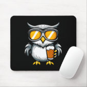 Skieule mit Bier _ Apres-Ski-Comic Mousepad (Mit Mouse)