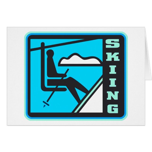 Skifahren (Vorderseite (Horizontal))