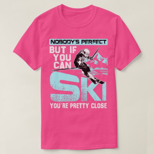 Skifahren 1 T-Shirt (Design vorne)