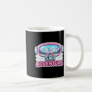 Skifahren Abenteuer Skifahrerin Skifahren Berg Win Kaffeetasse