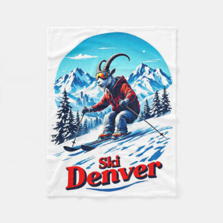 Skifahren Abenteuer Ziege in Denver Bergen  Fleecedecke