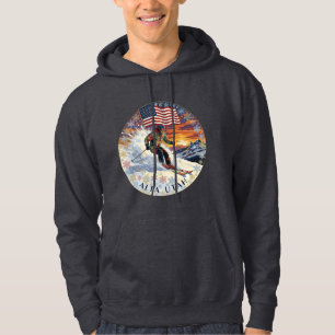 Skifahren Alta, Utah, Mann Skifahrer Hoodie
