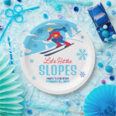 Skifahren am Geburtstag Lasst uns die Pisten erwis Pappteller (Party)
