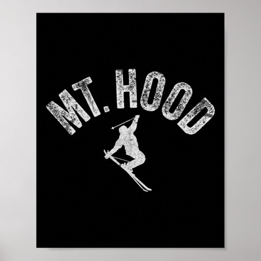 Skifahren am Mt Hood oder (Oregon) Cooler Mount Ho Poster (Vorne)