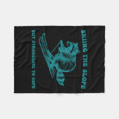 Skifahren an der Piste, aber kämpfen, um die Liebe Fleecedecke (Vorderseite (Horizontal))