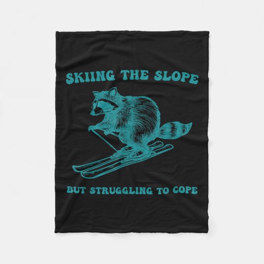 Skifahren an der Piste, aber kämpfen, um die Liebe Fleecedecke (Vorderseite)