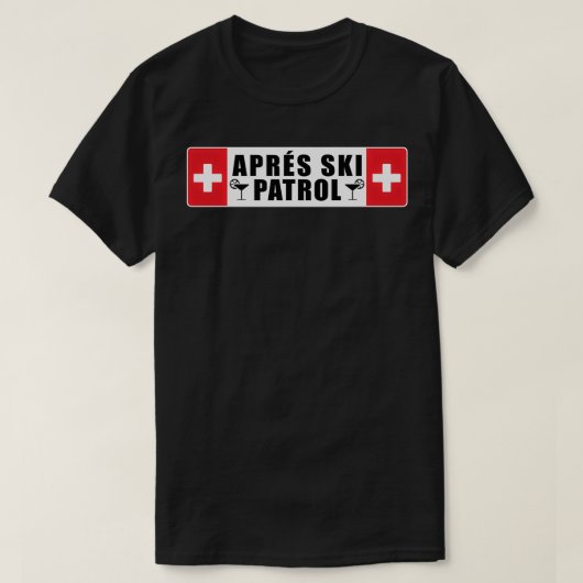 Skifahren Apres Ski Patrol Skier Wintersport T-Shirt (Design vorne)