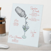 Skifahren Aquarelltränke Bar Sockelschild (In Situ)