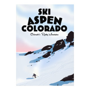 Skifahren Aspen Colorado Fotodruck