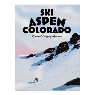 Skifahren Aspen Colorado Poster